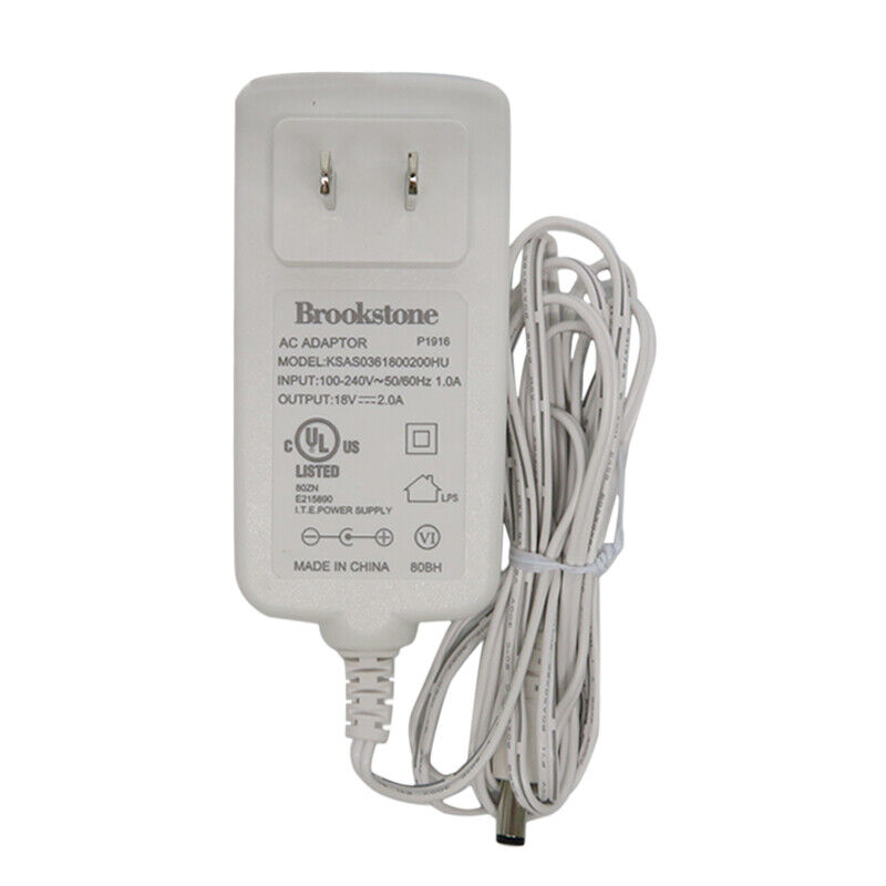 Brookstone KSAS0361800200HU Power Supply 18V 2A Adapter Charger White Model: KSAS0361800200HU Modified Item: No MPN: Brookstone KSAS0361800200HU Power Supply 18V 2A Adapter Charger White Model: KSAS0361800200HU Modified Item: No MPN: